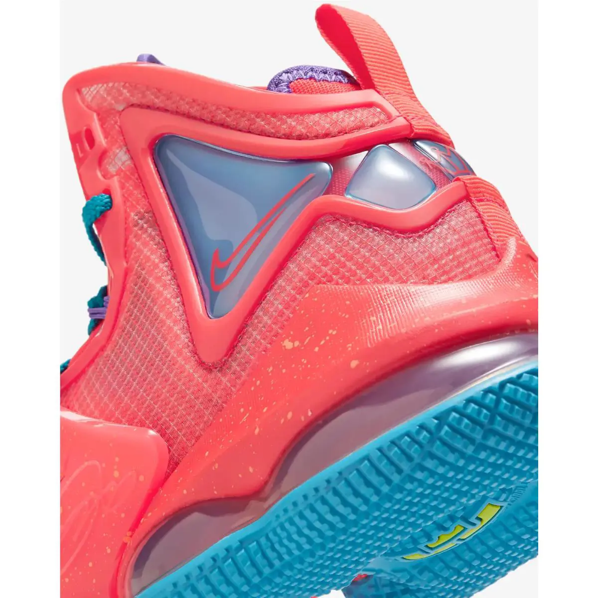 Nike shoes - Nike LeBron XIX (GS) Basketball Shoes - Siren Red/Laser Blue/Psychic Purple/Siren Red 5