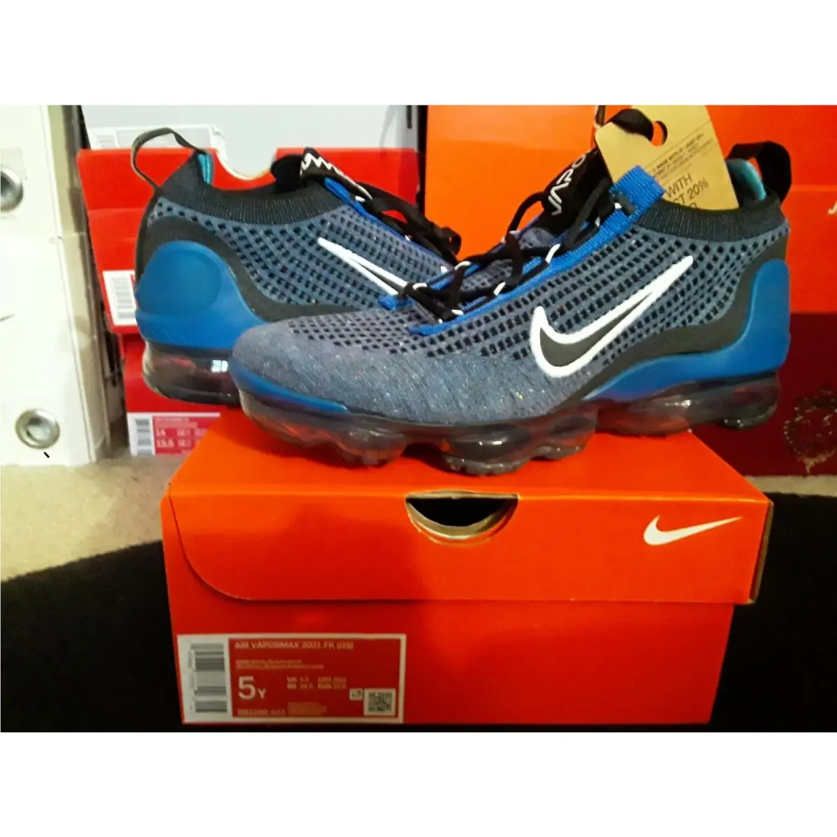 Nike shoes - Nike Air VaporMax 2021 FK GS - DB1550 402 - Blue 0