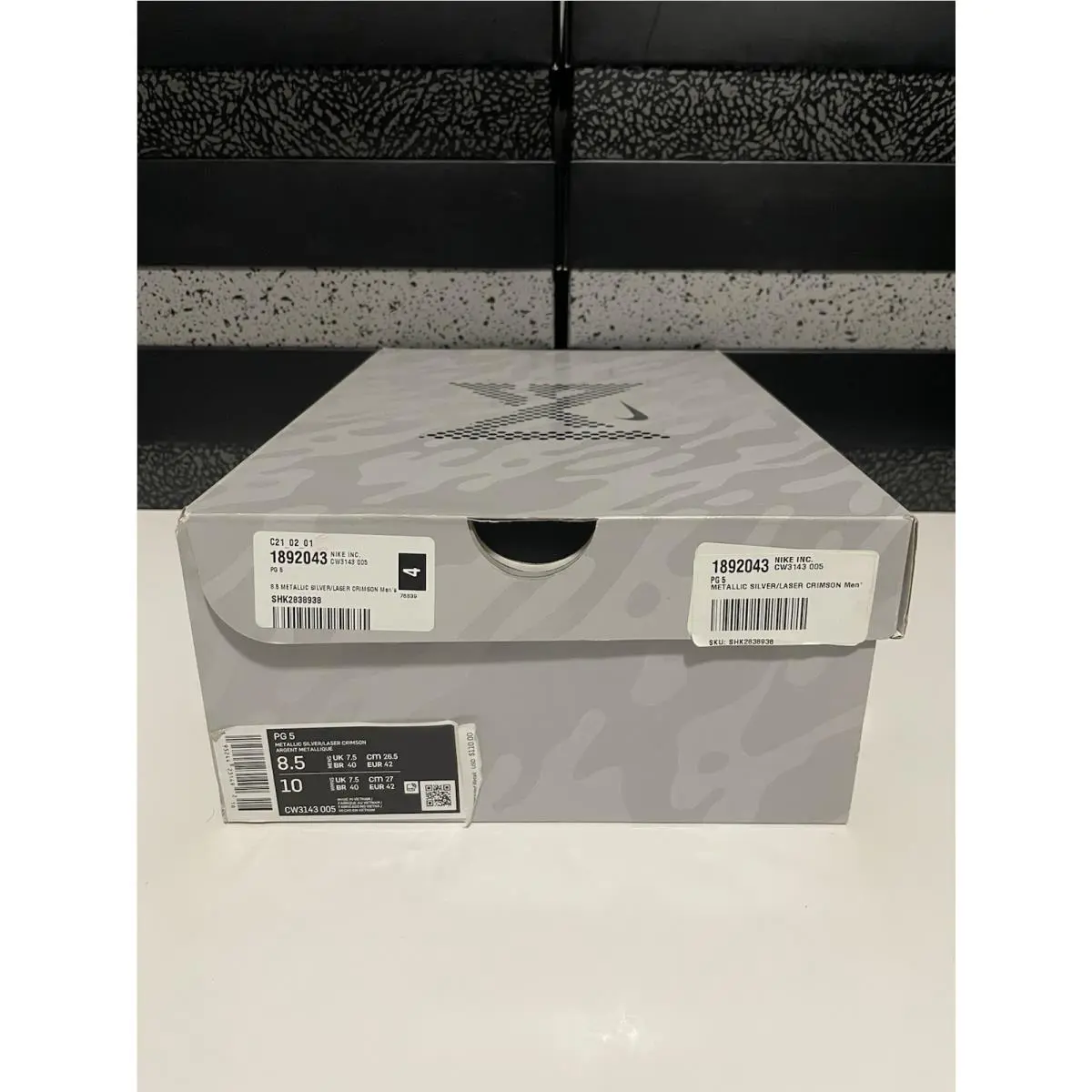 Nike shoes - Nike PG 5 - CW3143-005 - Metallic Silver/Laser Crimson 12