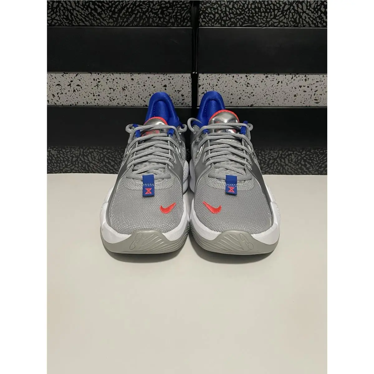 Nike shoes - Nike PG 5 - CW3143-005 - Metallic Silver/Laser Crimson 7