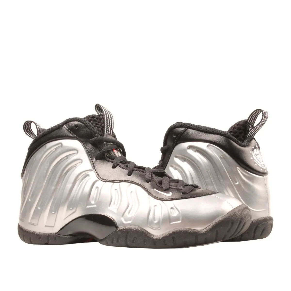 Nike Little Posite One Ksa GS Chrome/black Big Kids Basketball Shoes CN5268-001 - Chrome/White-Black