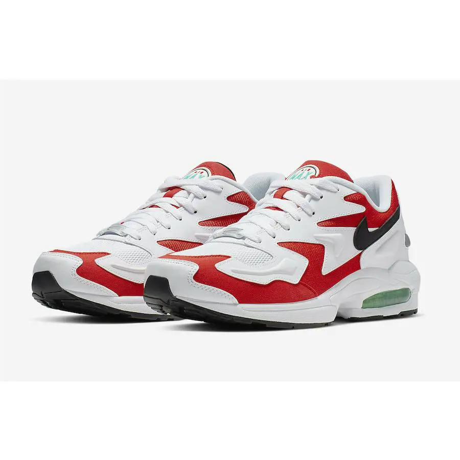 Nike shoes - Air Max 2 Light - Air Max Light - White/Black/Habanero Red/Cool Grey 0