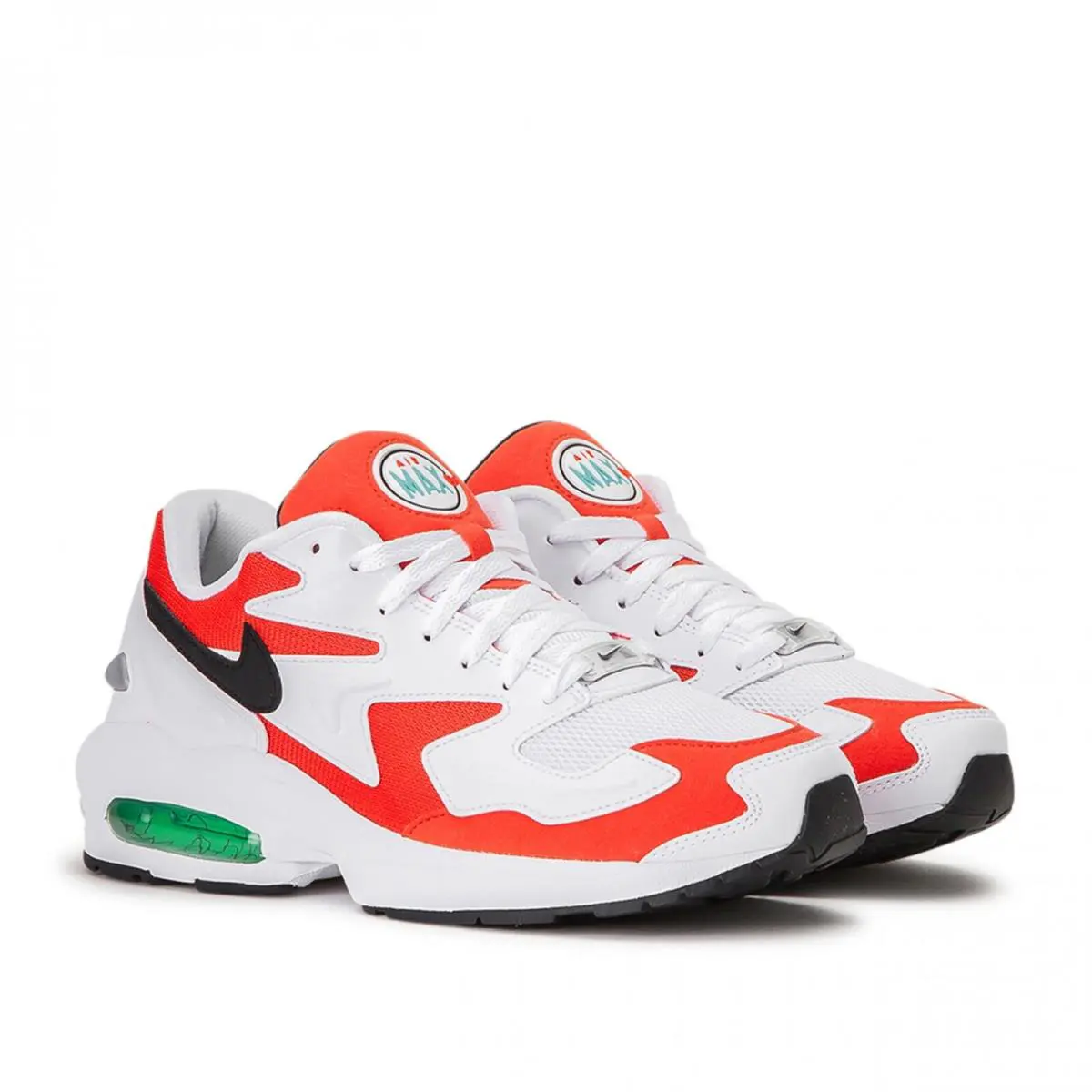 Nike shoes - Air Max 2 Light - Air Max Light - White/Black/Habanero Red/Cool Grey 6