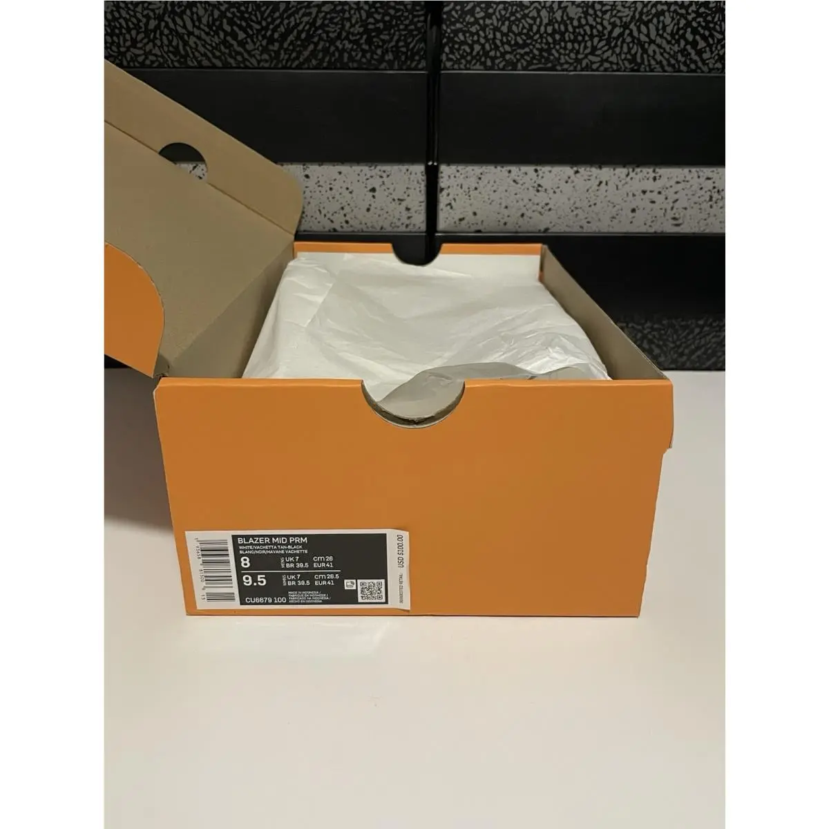 Nike shoes - Nike Blazer Mid PRM - Blazer Mid PRM - CU6679-100 - White/Vachetta Tan-Black 4
