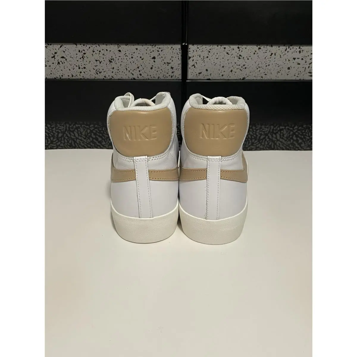 Nike shoes - Nike Blazer Mid PRM - Blazer Mid PRM - CU6679-100 - White/Vachetta Tan-Black 8