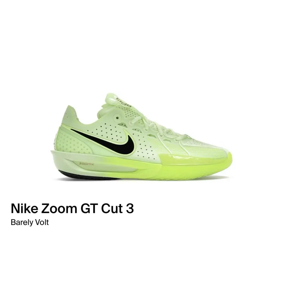 Size 6 - Nike Zoom G.t. Cut 3 DV2913 700 Barley Volt The Illusionist