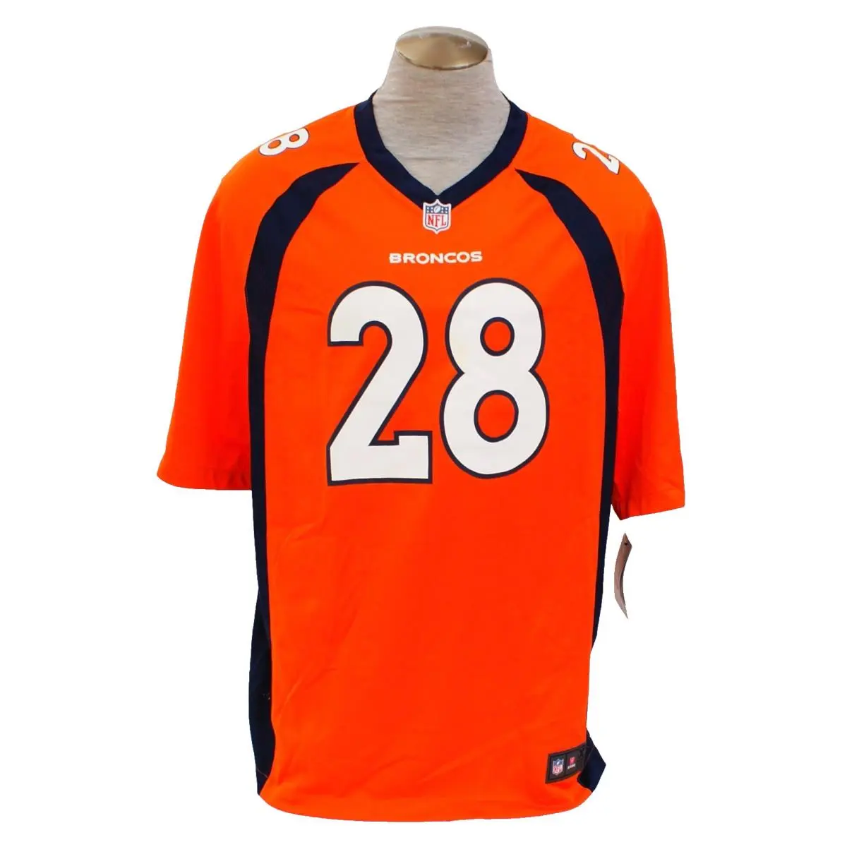 Nike Men`s XL Orange Denver Broncos Moreno 27 Football Jersey 468951