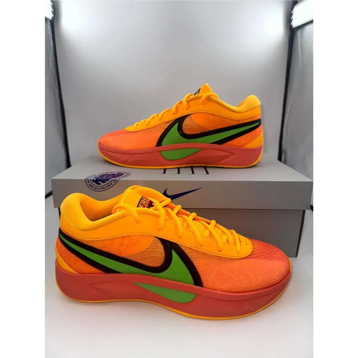 Nike Giannis Freak 6 Mens 9 Sneakers Orange Lace Up Basketball Shoes FJ7792-601