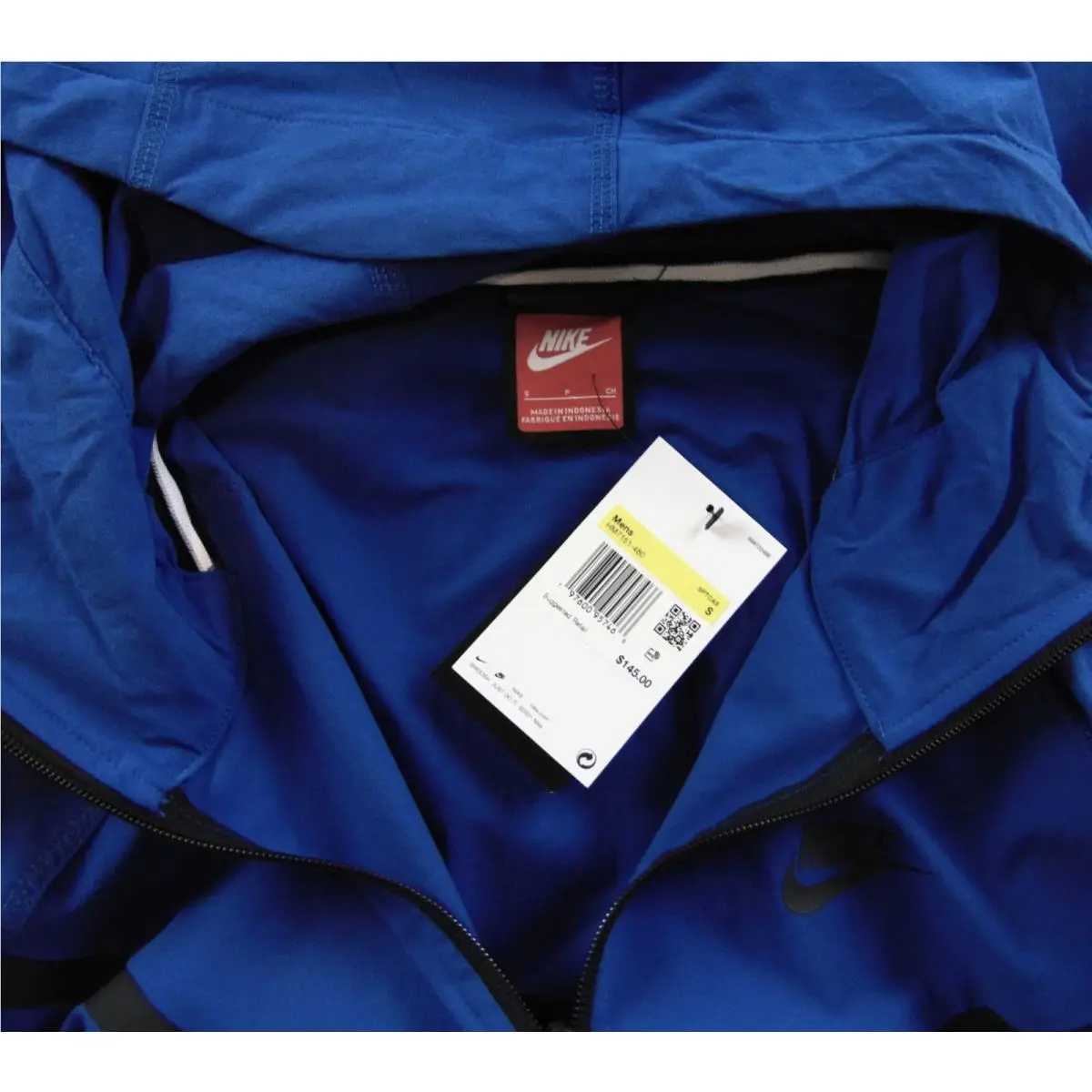 Nike clothing - Nike Tech Fleece Woven Jacket - HM7151 480 - Game Royal Blue & Black (UPC: 197600957466) 4
