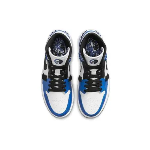 Nike shoes - Air Jordan 1 Mid - Air Mid - CV0152-401 - Game Royal/Black-White (UPC: 194499045625) 9