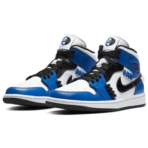 Nike shoes - Air Jordan 1 Mid - Air Mid - CV0152-401 - Game Royal/Black-White (UPC: 194499045625) 1