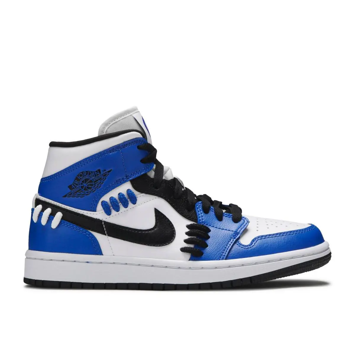Nike shoes - Air Jordan 1 Mid - Air Mid - CV0152-401 - Game Royal/Black-White (UPC: 194499045625) 3