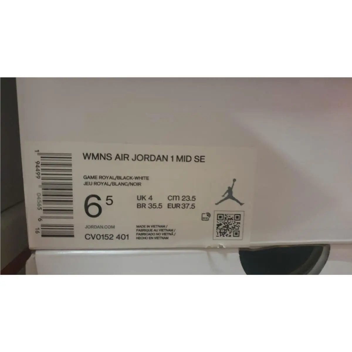 Nike shoes - Air Jordan 1 Mid - Air Mid - CV0152-401 - Game Royal/Black-White (UPC: 194499045625) 11