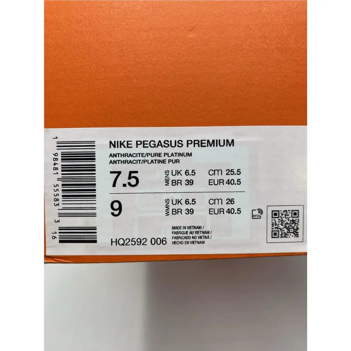 Nike shoes - Nike Pegasus - Pegasus - HQ2592 006 - Anthracite/Pure Platinum (UPC: 198481555833) 6