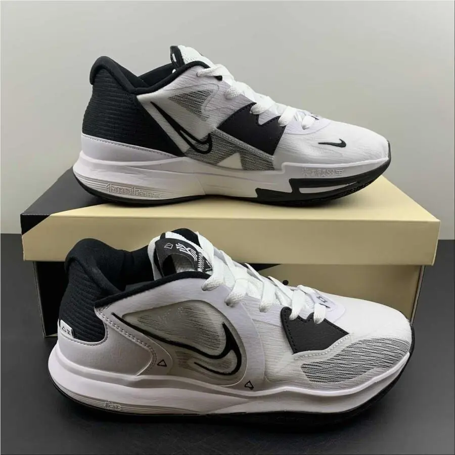 Nike Kyrie Low 5 TB White Black Mens Basketball Shoes DO9617 100 - Size 15