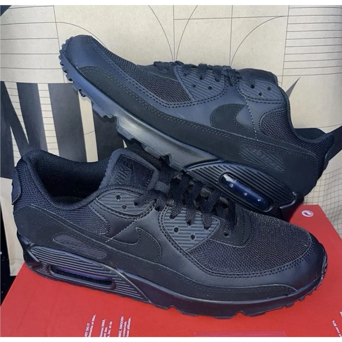 Air Max 90 Recraft Triple Black - Men`s Size 9.5 Nby CN8490-003 by Nike