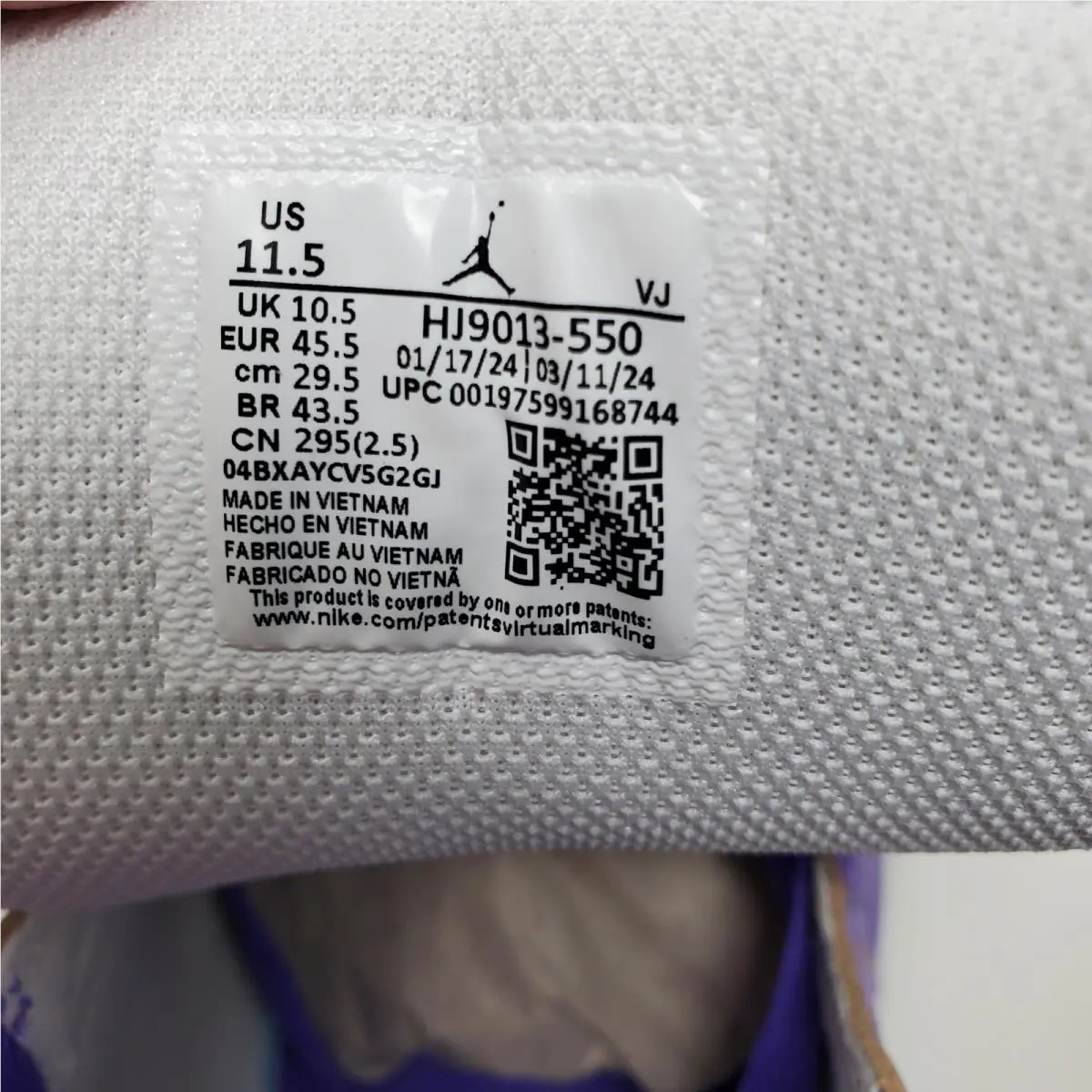 Nike shoes - Air Jordan 1 Low SE - HJ9013-550 - Purple 8