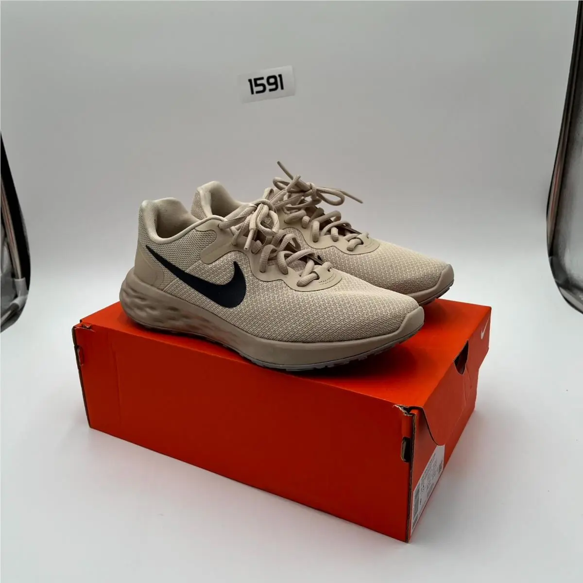 Nike Revolution 6 Next Nature DC3728-101 Mens 7.5 Running Shoes Oatmeal Sneaker