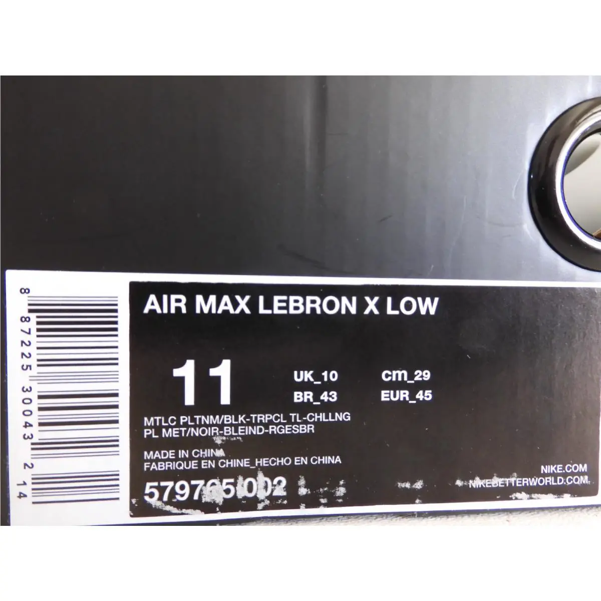 Nike shoes - Nike LeBron 10 - LeBron - 579765-002 - Silver (UPC: 887225300401) 5