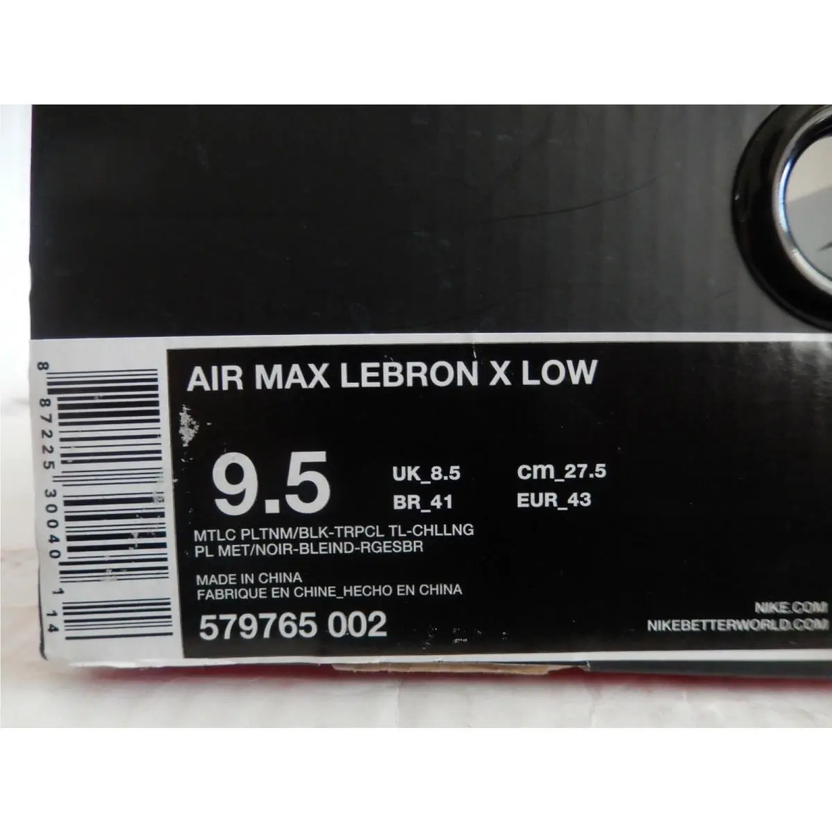 Nike shoes - Nike LeBron 10 - LeBron - 579765-002 - Silver (UPC: 887225300401) 3