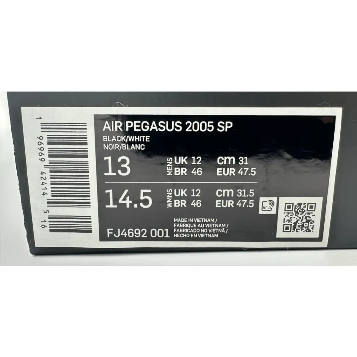 Nike shoes - Nike Air Pegasus 2005 SP Comme des Garcons - FJ4692-001 - Black (UPC: 196969424145) 9