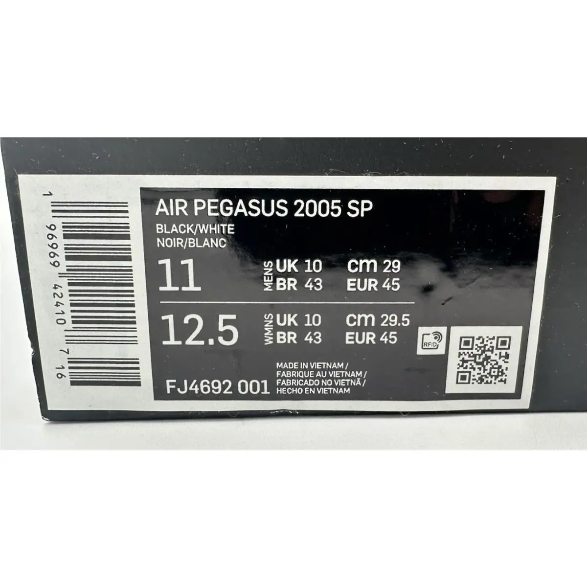 Nike shoes - Nike Air Pegasus 2005 SP Comme des Garcons - FJ4692-001 - Black (UPC: 196969424107) 8