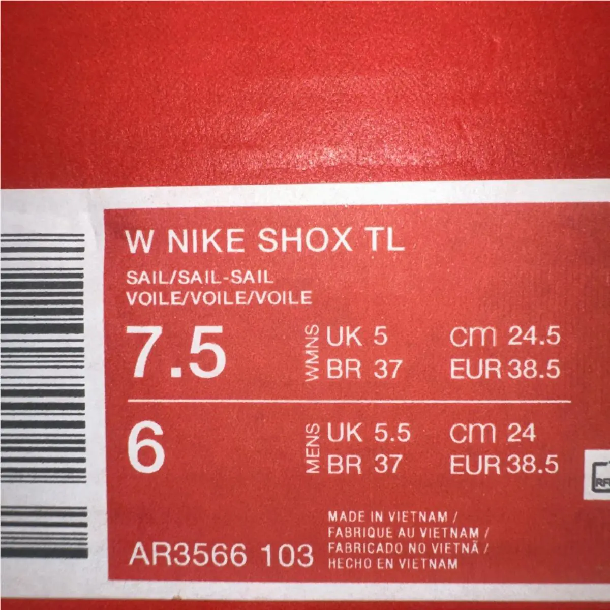 Nike shoes - Nike Shox TL - Shox - AR3566 103 - Sail (UPC: 197862719321) 4