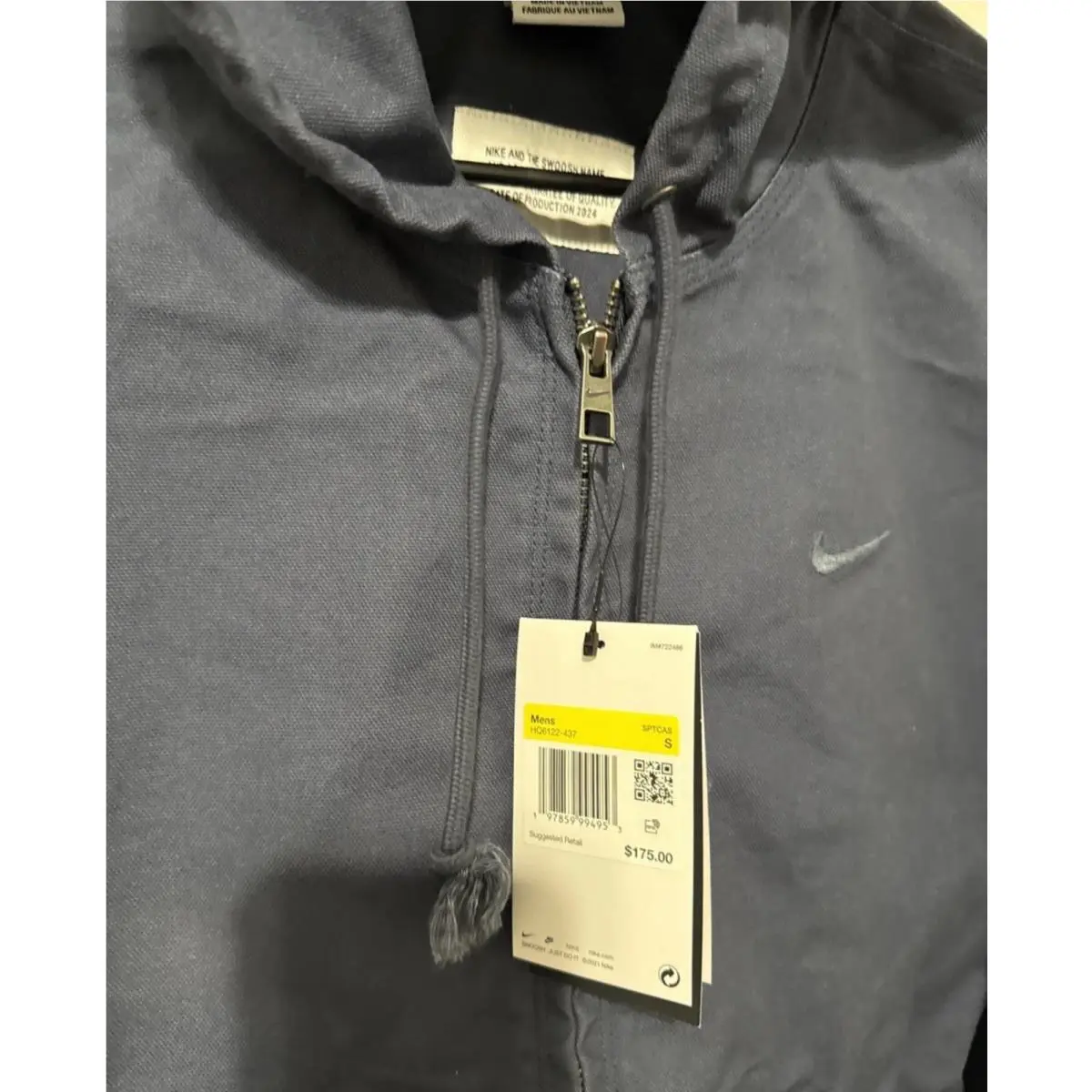 Nike clothing - Nike Life Men`s Full-Zip Unlined Jacket - FZ6575-200 - Blue 6