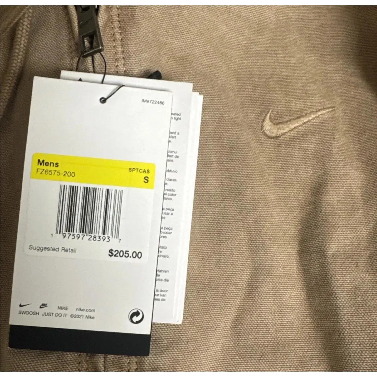 Nike clothing - Nike Life Men`s Full-Zip Unlined Jacket - FZ6575-200 - Blue 3