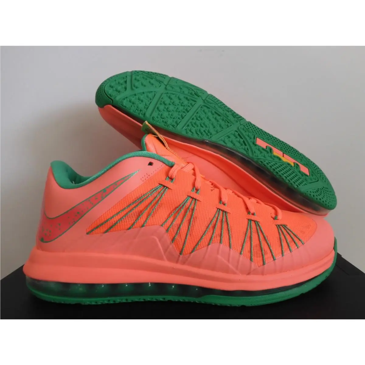 Nike Air Max Lebron 10 X Low Bright Mango-green Watermelon SZ 11 579765-801