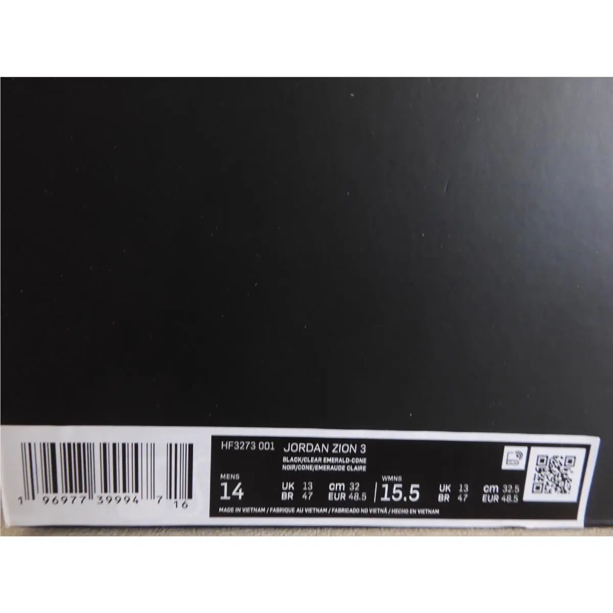 Nike shoes - Jordan Zion 3 - Zion - HF3273 001 - Black (UPC: 196977399947) 3