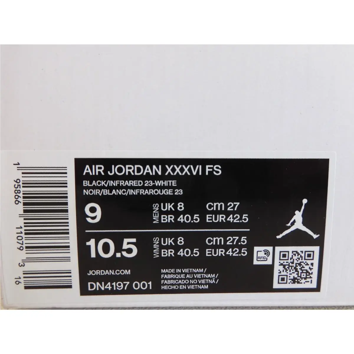Nike shoes - Air Jordan 36 - Air - DN4197001 - Black (UPC: 195866110793) 3