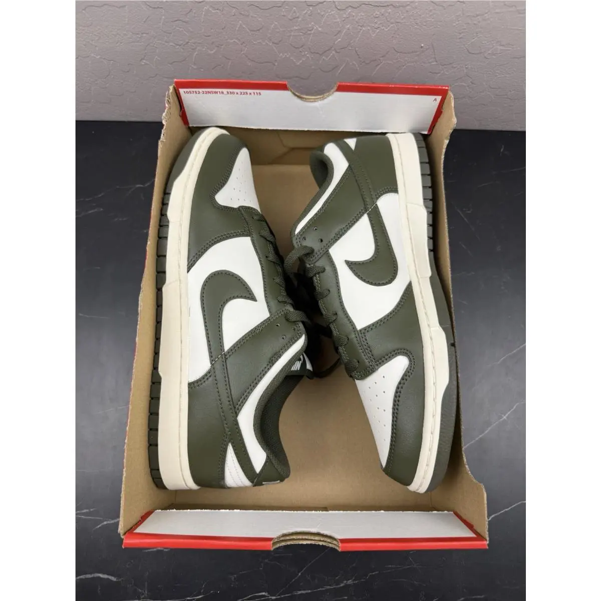 Dunk Low Medium Olive Pale Ivory Cargo Khaki Mens - 11.5 by Nike