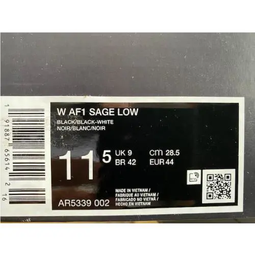 Nike shoes - Nike Air Force 1 - Air Force - AR5339 002 - Black (UPC: 191887656159) 3