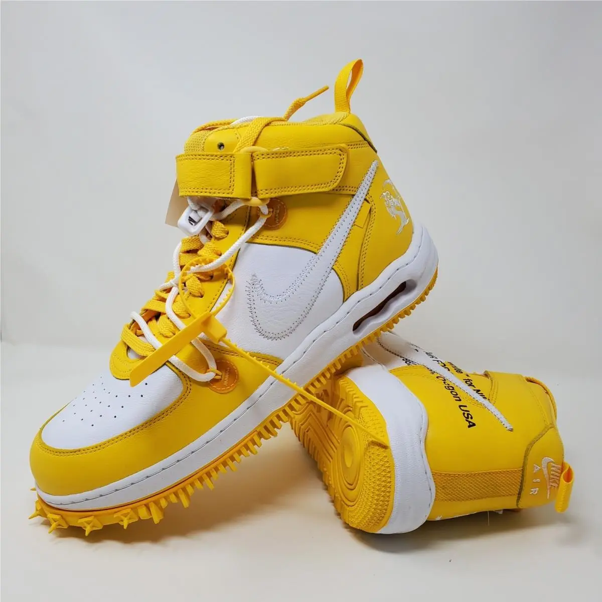 Nike Air Force 1 Mid SP x Off-white Varsity Maize - DR0500-101 Men`s Size 12.5