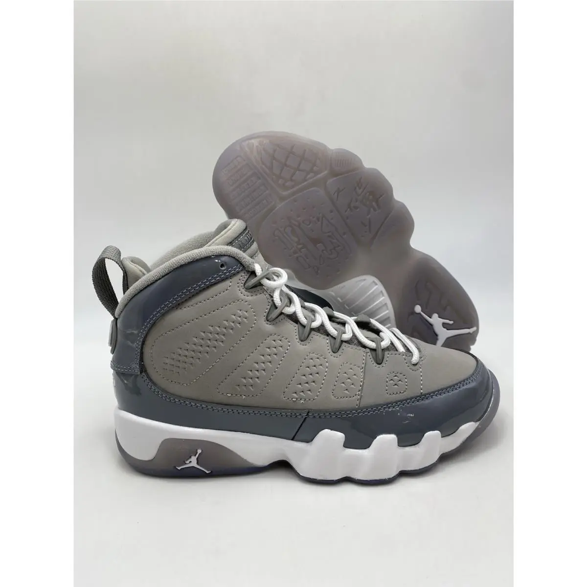 Nike Air Jordan 9 Retro GS Medium Grey Cool Grey White HV4574 011 Size 4.5Y