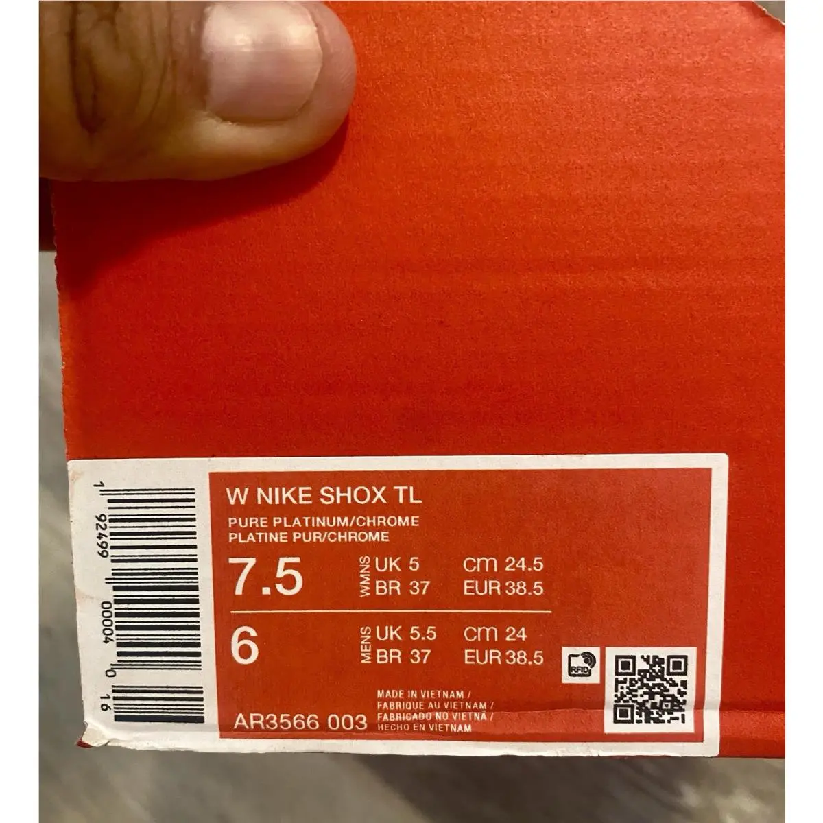 Nike shoes - Nike Shox R4 - Shox - AR3566-003 - Pure Platinum / Chrome (UPC: 192499000057) 10