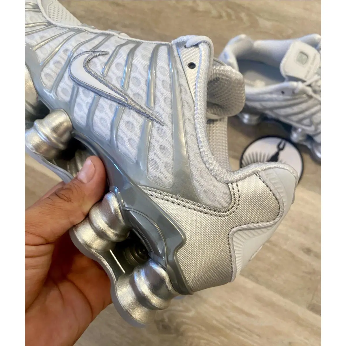 Nike shoes - Nike Shox R4 - Shox - AR3566-003 - Pure Platinum / Chrome (UPC: 192499000057) 1