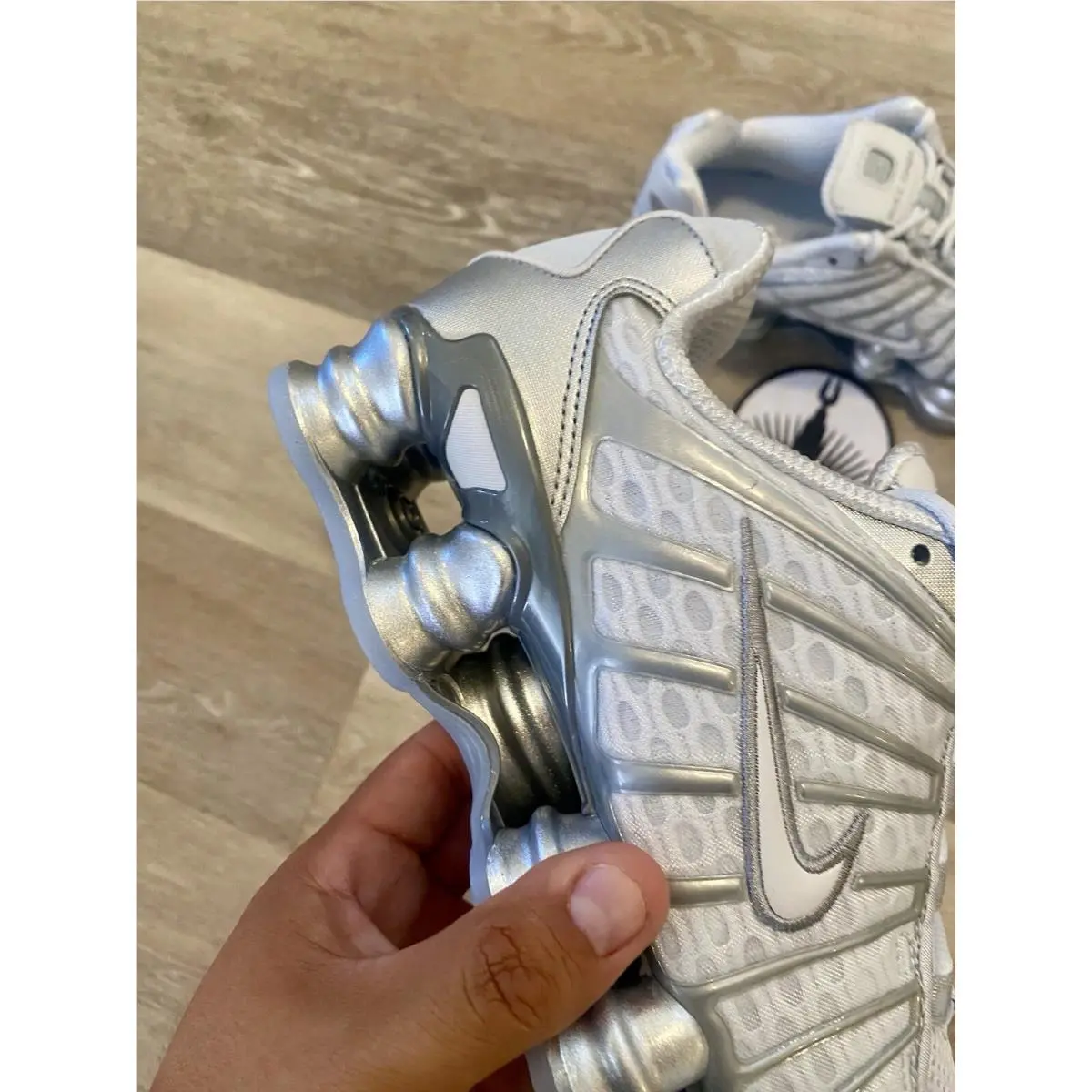 Nike shoes - Nike Shox R4 - Shox - AR3566-003 - Pure Platinum / Chrome (UPC: 192499000057) 7