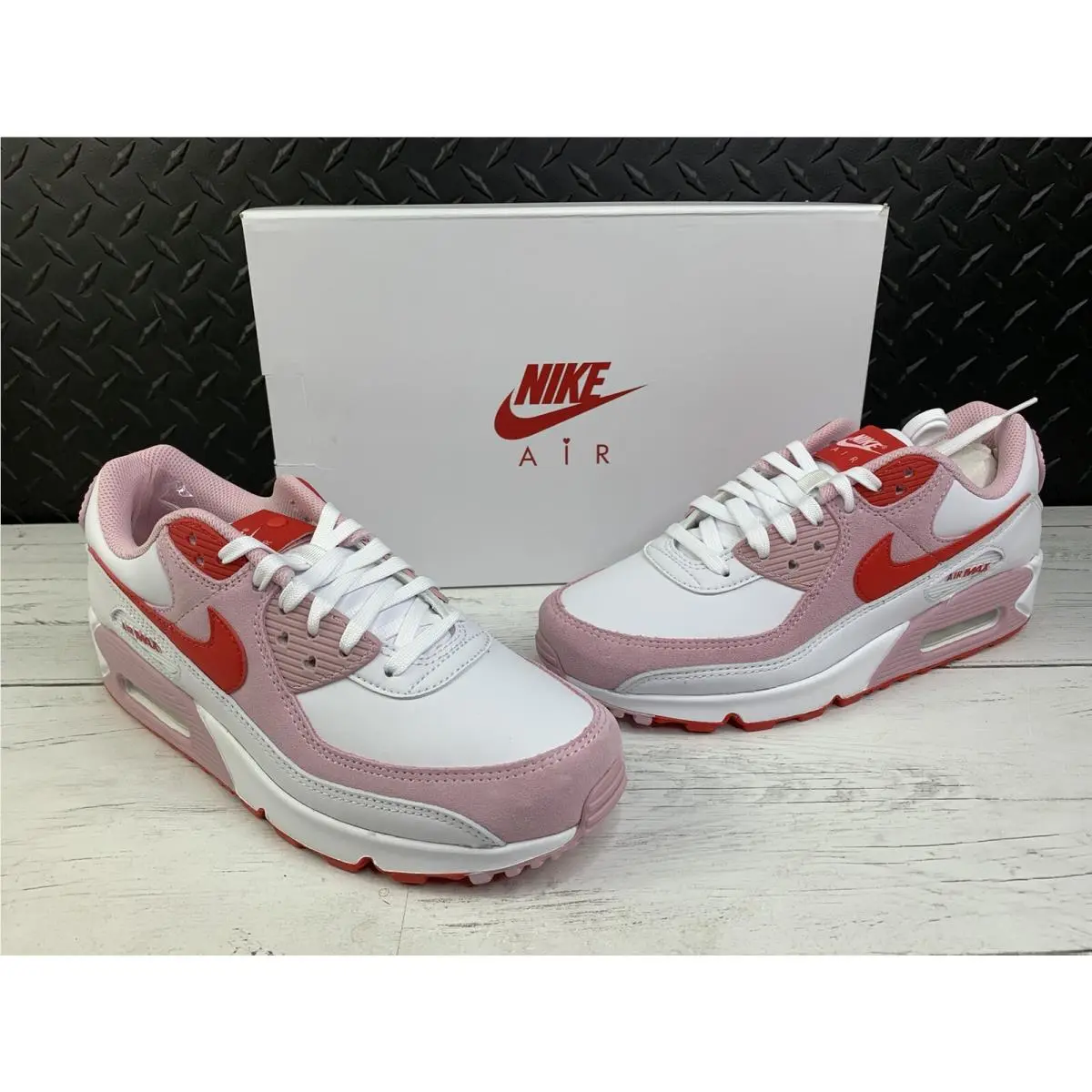 Nike Air Max 90 Valentines Love Letter Shoes DD8029-100 Women`s 11.5/ Men’s 10