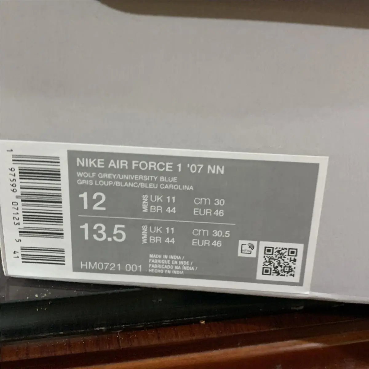 Nike shoes - Nike Air Force 1 - Air Force - 0721 001 - wolf grey university blue 6