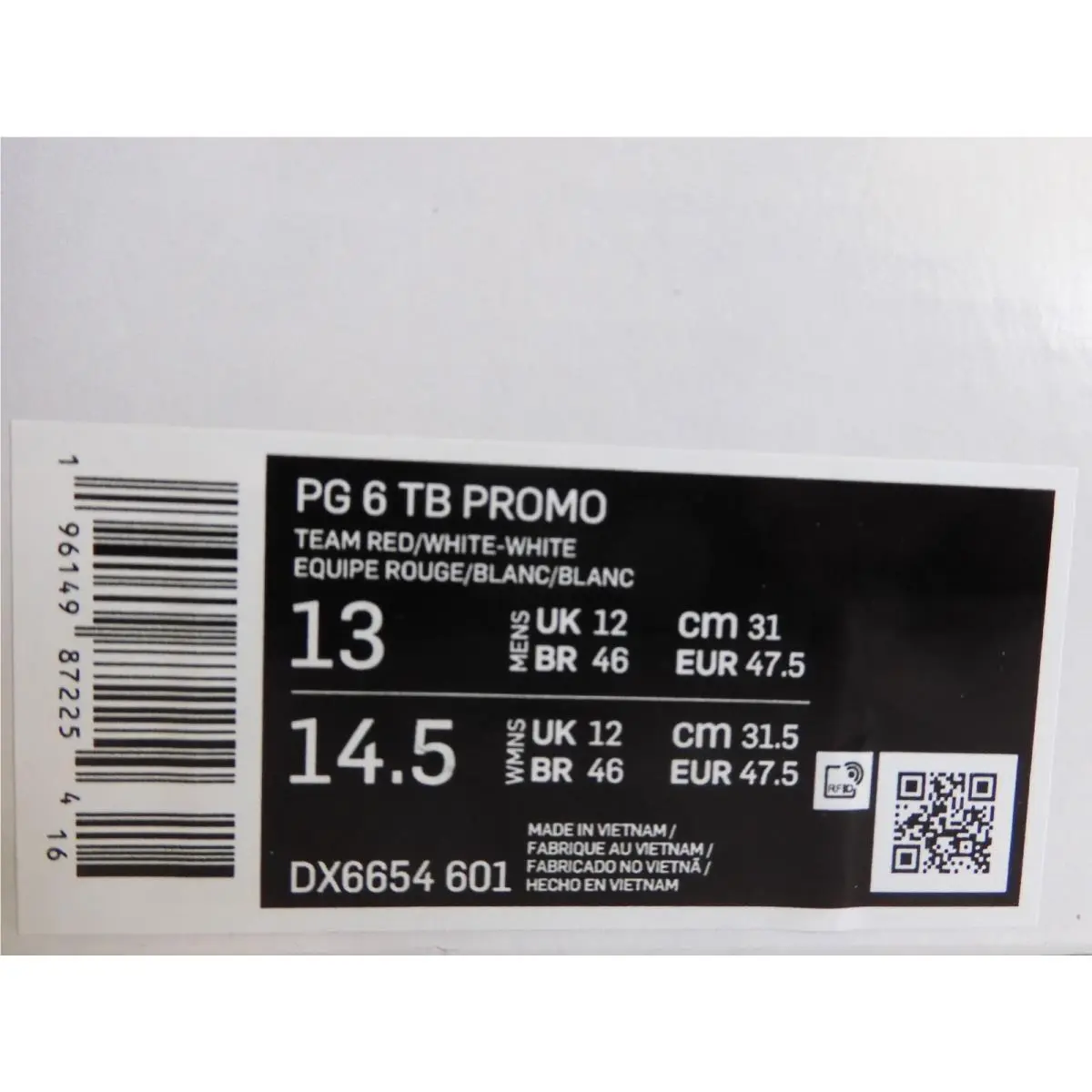 Nike shoes - Nike PG 6 - DX6654-601 - Red (UPC: 196149872254) 3
