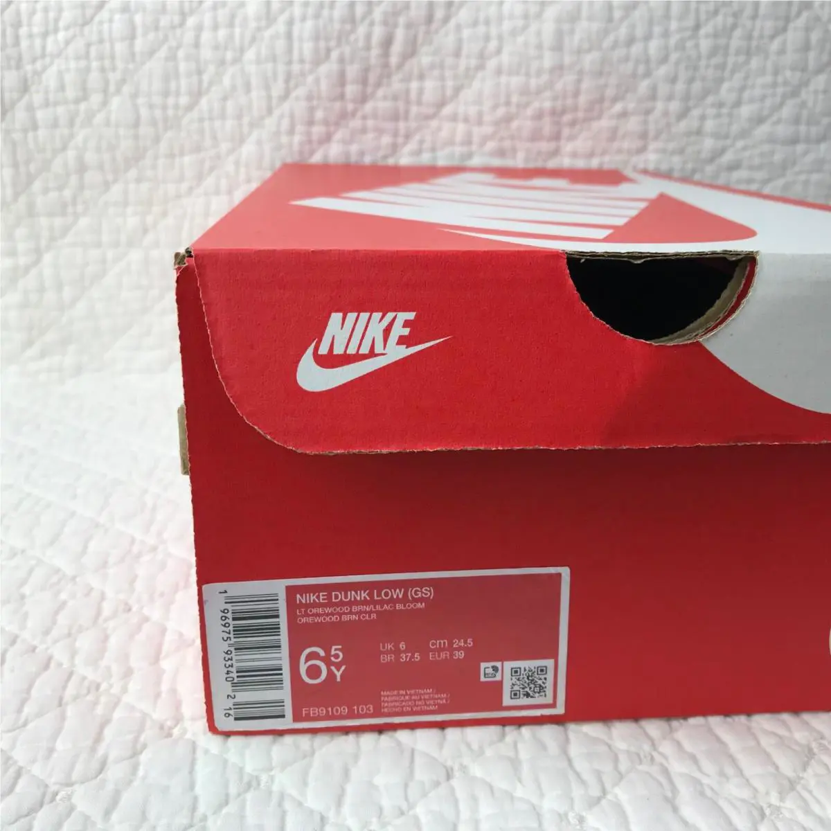 Nike shoes - Nike Dunk Low GS - Dunk Low - FB9109-103 - LT Orewood BRN/Lilac Bloom 11