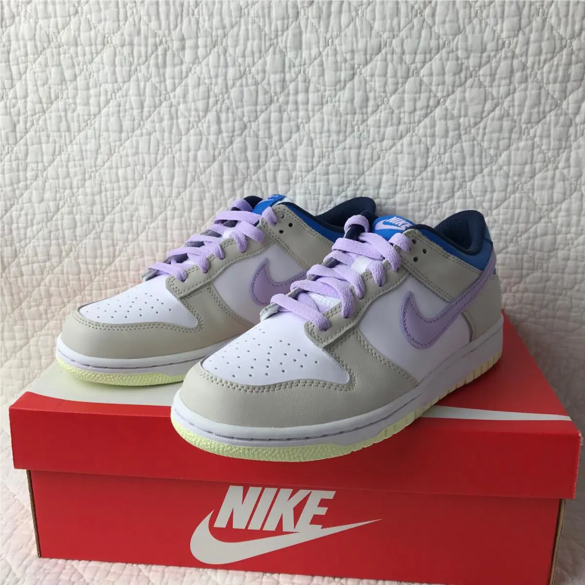 Nike shoes - Nike Dunk Low GS - Dunk Low - FB9109-103 - LT Orewood BRN/Lilac Bloom 5