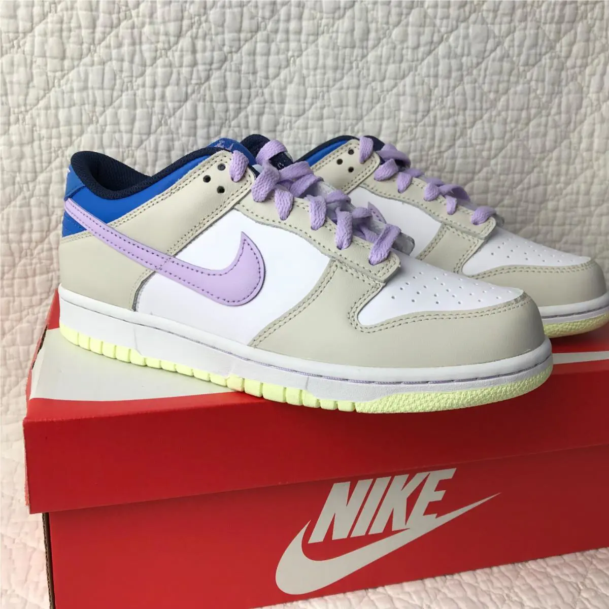 Nike shoes - Nike Dunk Low GS - Dunk Low - FB9109-103 - LT Orewood BRN/Lilac Bloom 7