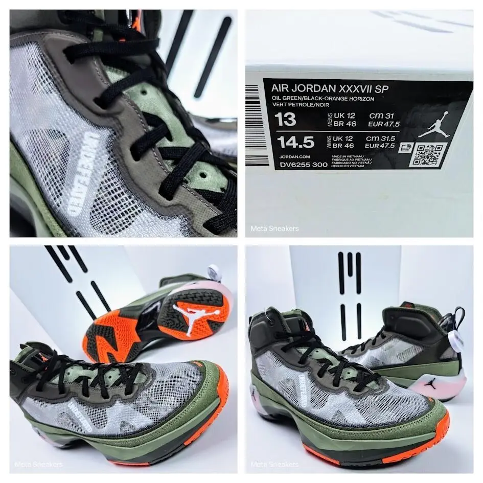 Nike shoes - Air Jordan 37 - Air - DV6255-300 - Oil Green/Orange Horizon/Twilight Marsh/Black 2