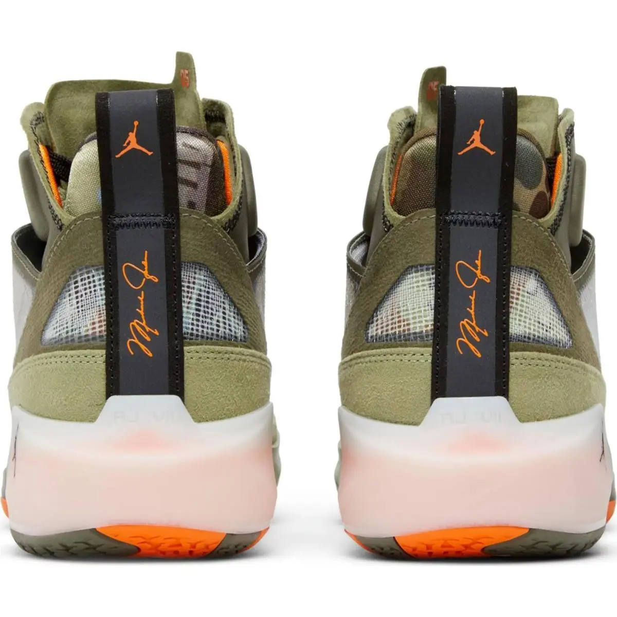 Nike shoes - Air Jordan 12 - Air - DV6255-300 - Oil Green, Black & Orange (UPC: 196154178860) 3