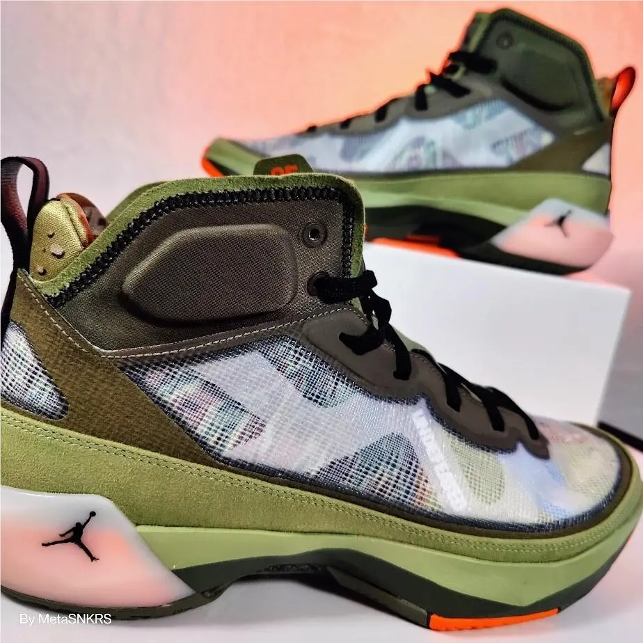 Nike shoes - Air Jordan 37 - Air - DV6255-300 - Oil Green/Orange Horizon/Twilight Marsh/Black 8