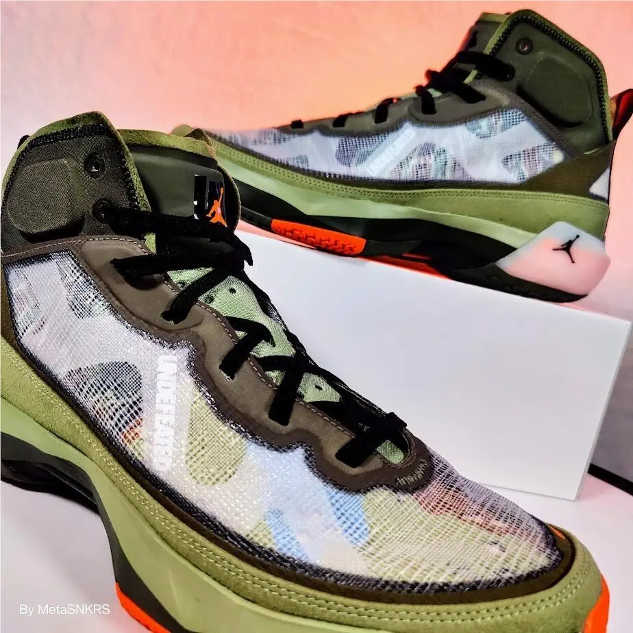 Nike shoes - Air Jordan 37 - Air - DV6255-300 - Oil Green/Orange Horizon/Twilight Marsh/Black 9