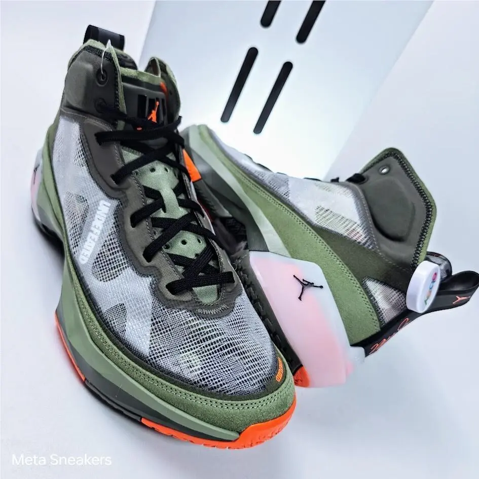 Nike shoes - Air Jordan 37 - Air - DV6255-300 - Oil Green/Orange Horizon/Twilight Marsh/Black 4